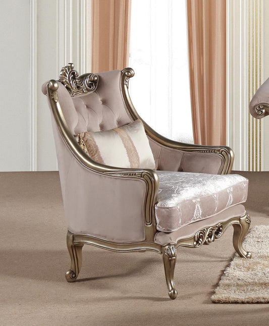 Ariana Traditional Style Chair in Champagne finish Wood Cosmos Furniture