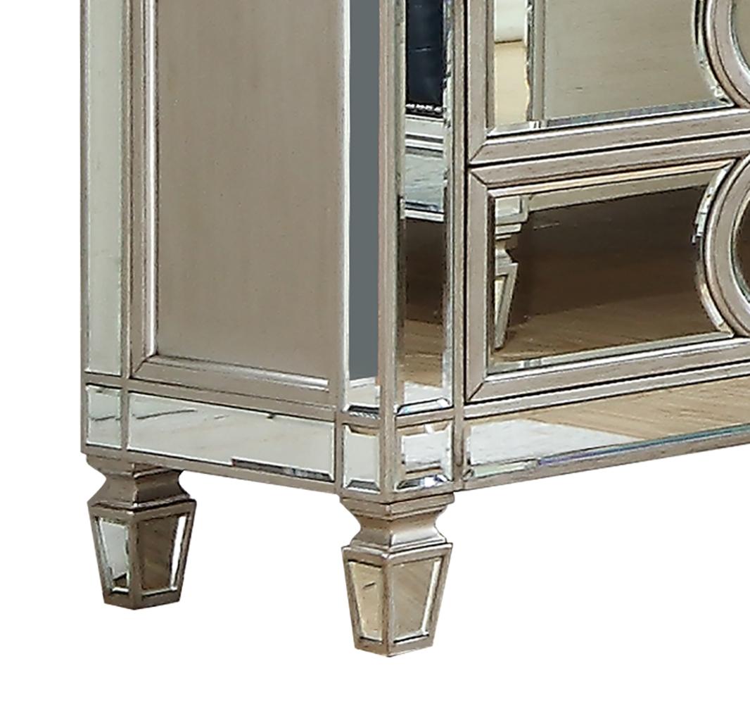 Brooklyn Contemporary Style Dresser in Silver finish Wood Cosmos Furniture