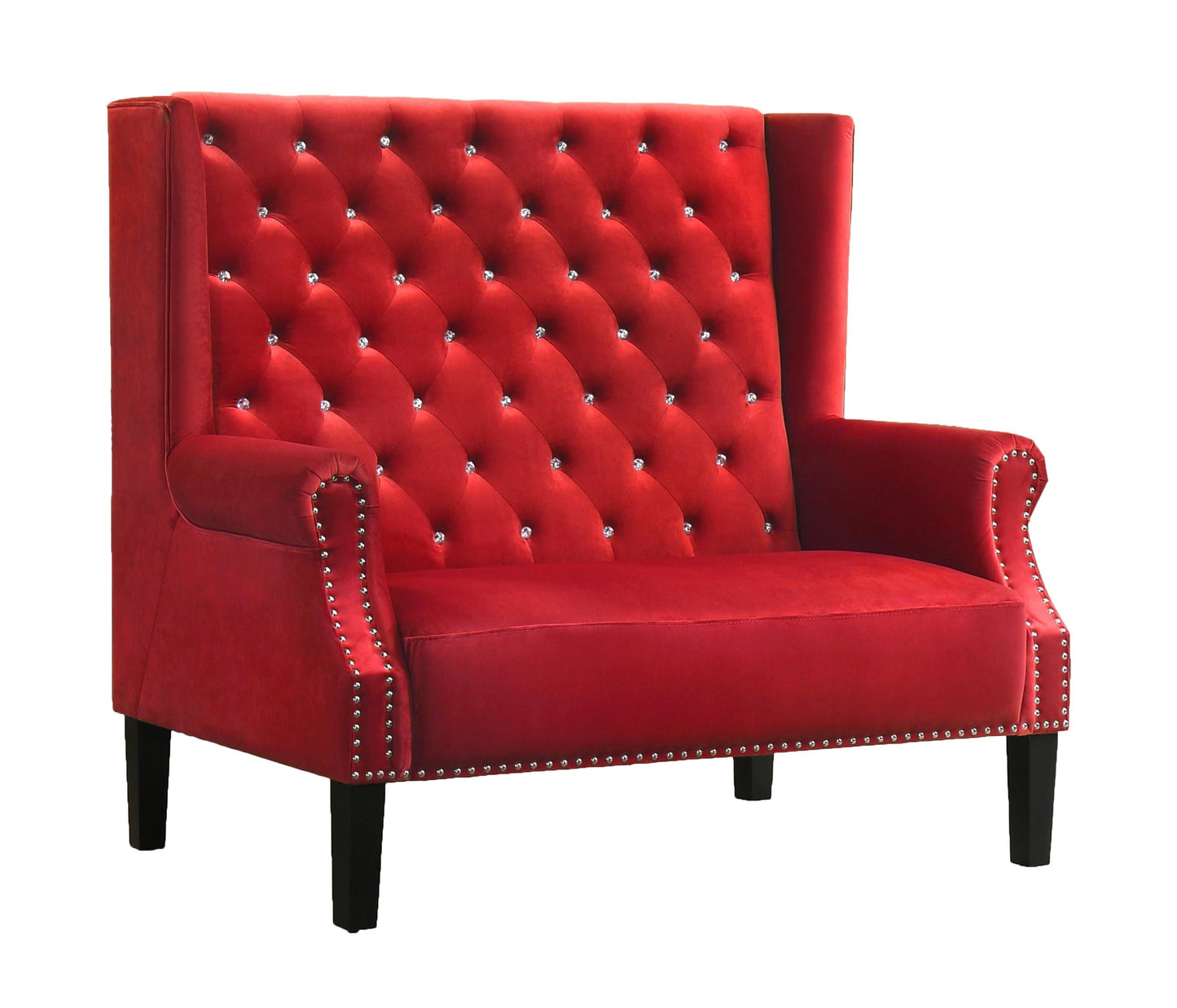 Lexi Transitional Style Red Accent Chair Cosmos Furniture