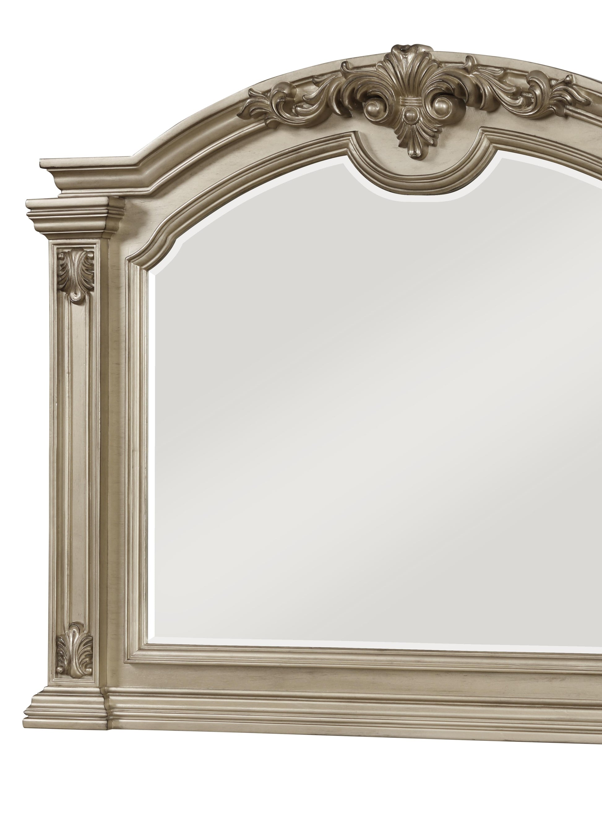 Alicia Transitional Style Mirror in Beige finish Wood Cosmos Furniture