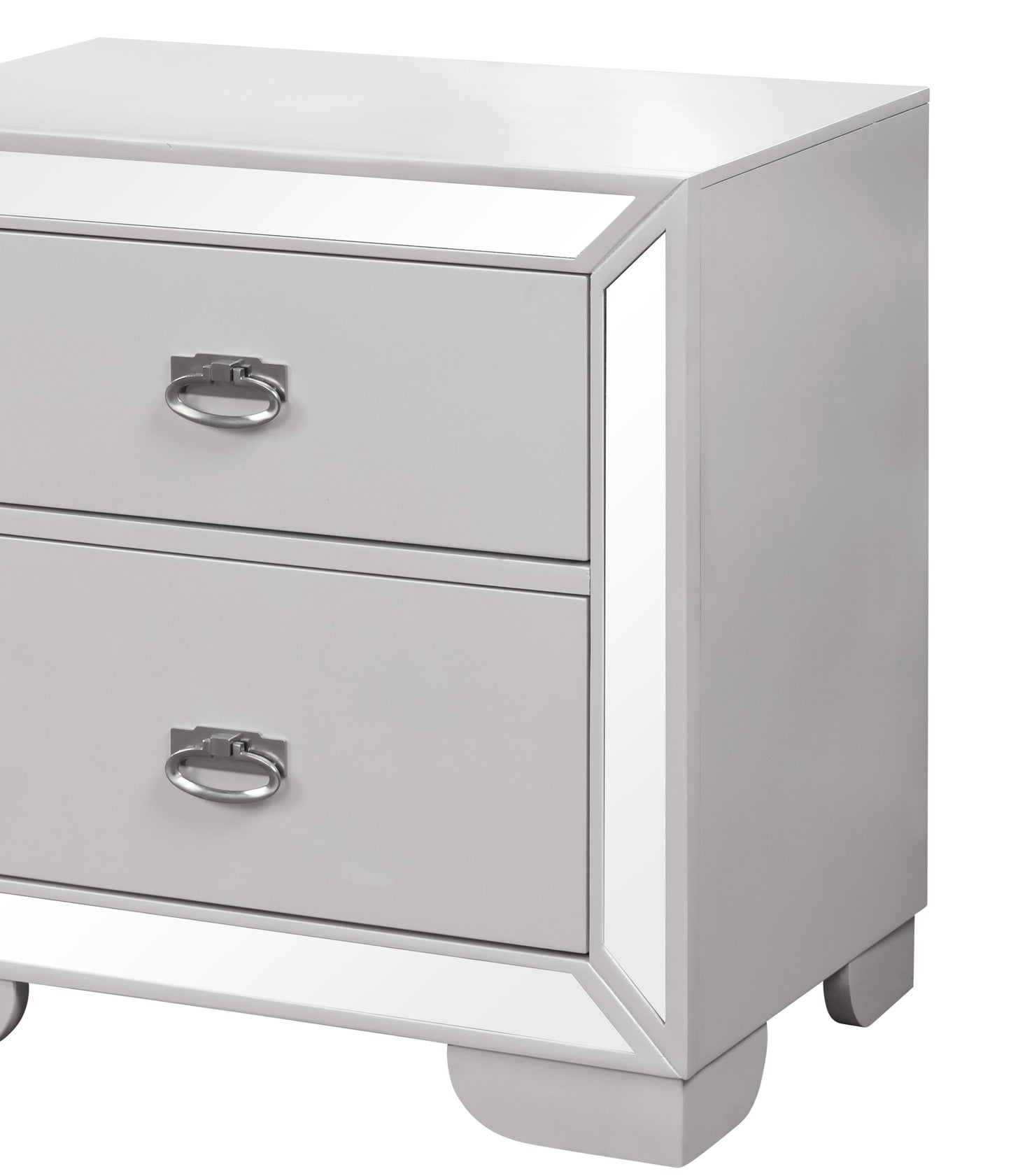 Grand Gloria Contemporary Style Nightstand in White finish Wood Cosmos Furniture