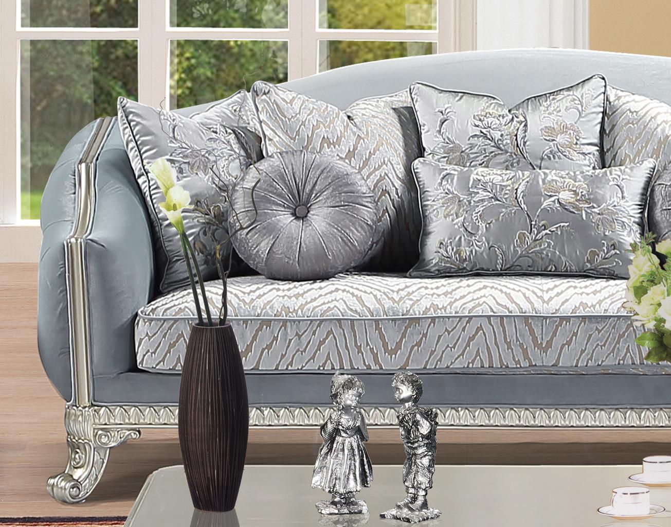 Venus Transitional Style Sofa in Silver finish Wood Cosmos Furniture