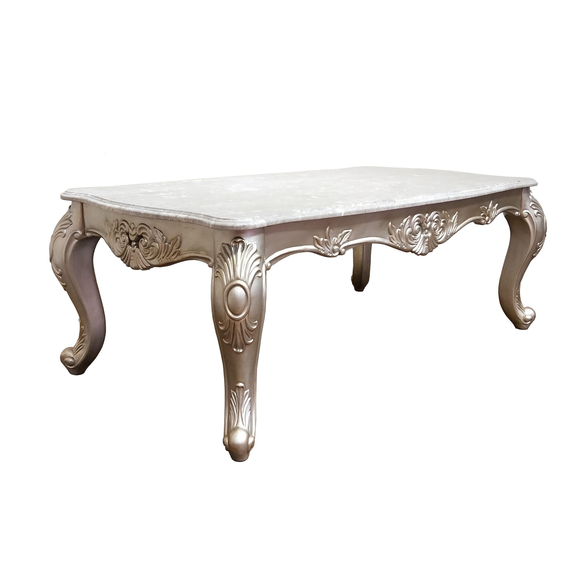 Emily Transitional Style Coffee Table in Champagne finish Wood Cosmos Furniture