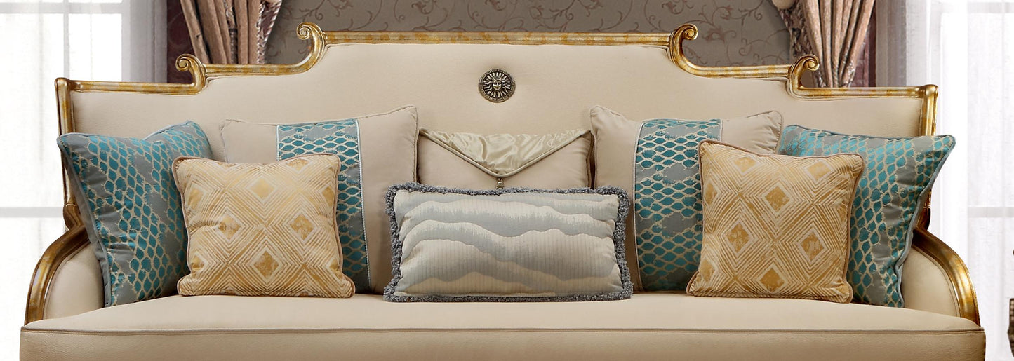 Majestic Transitional Style Sofa in Gold finish Wood Cosmos Furniture