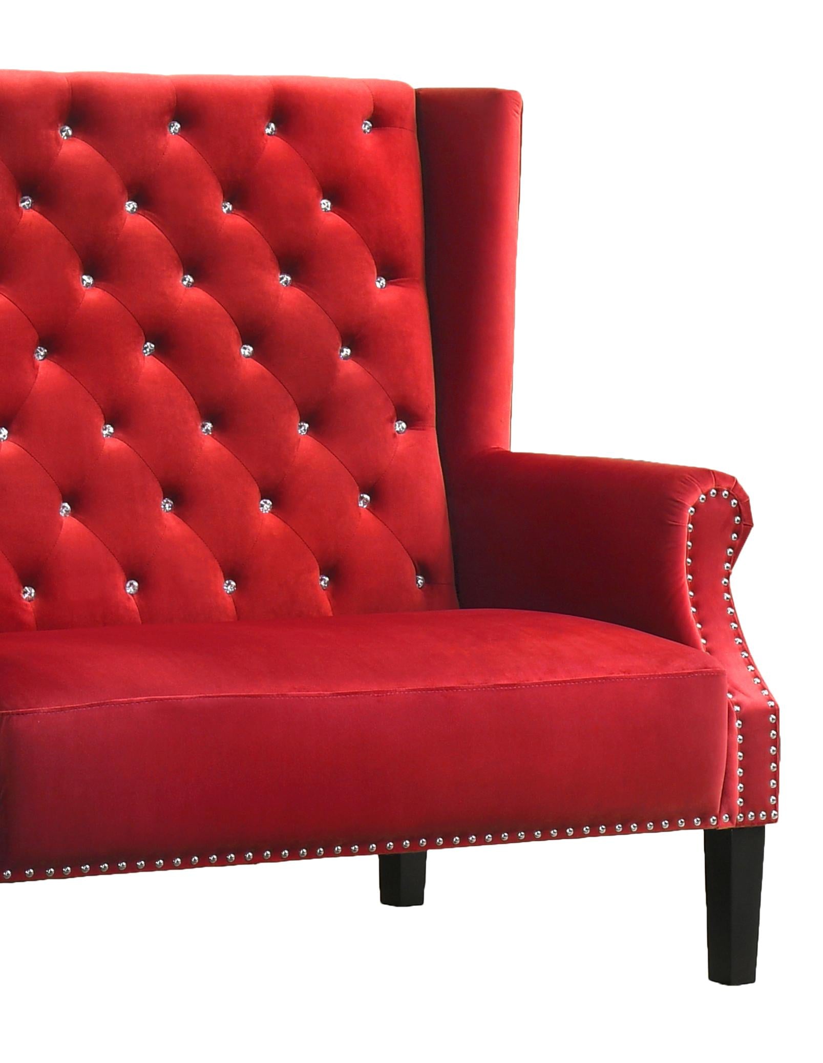 Lexi Transitional Style Red Accent Chair Cosmos Furniture