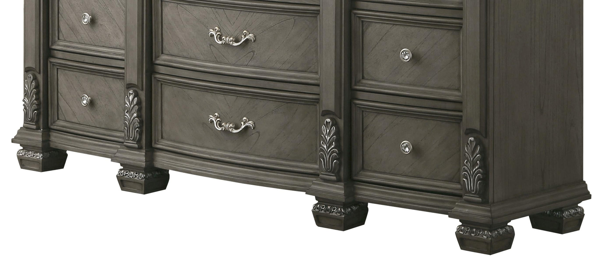 Silvy Transitional Style Dresser in Gray finish Wood Cosmos Furniture