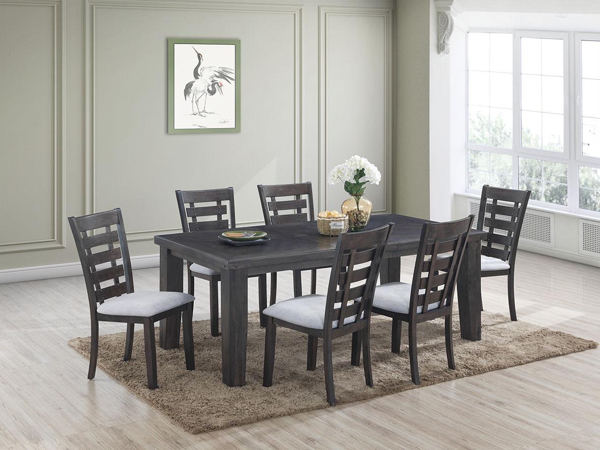 Bailey Transitional Style Dining Table in Gray finish Wood Cosmos Furniture