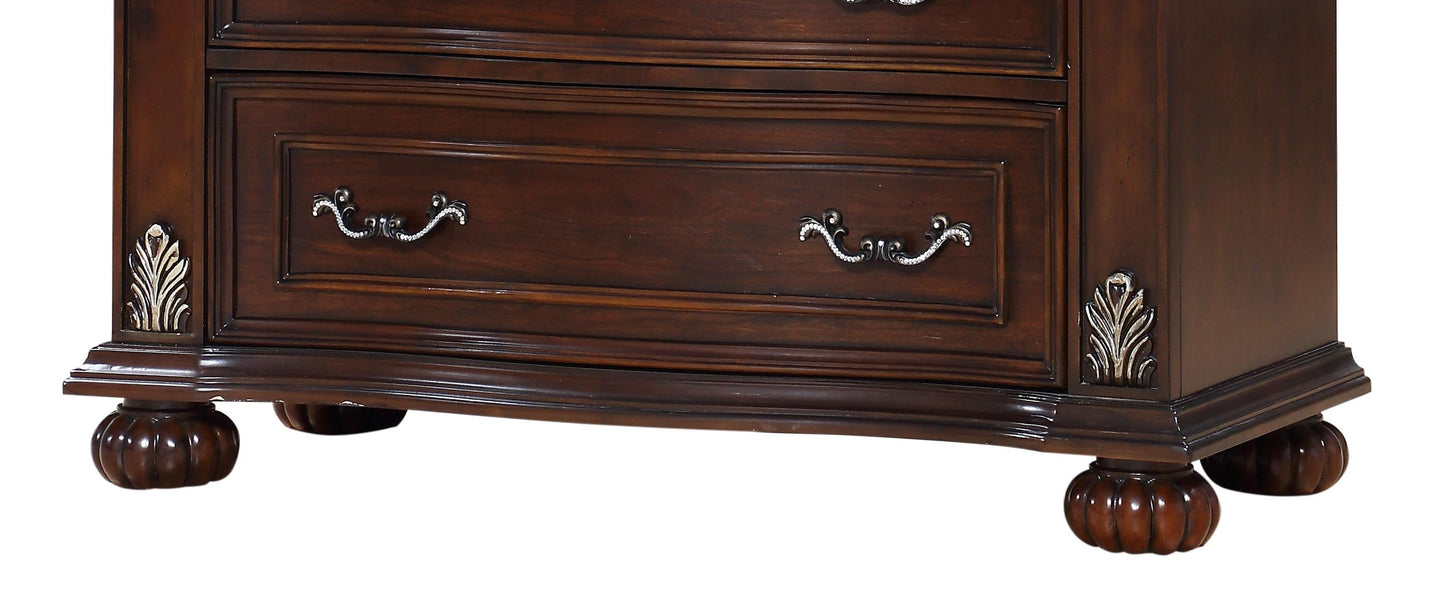 Rosanna Traditional Style Chest in Cherry finish Wood Cosmos Furniture
