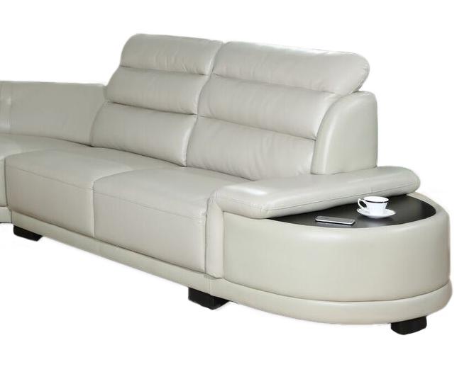 Orchid White Sectional in Faux Leather Cosmos Furniture