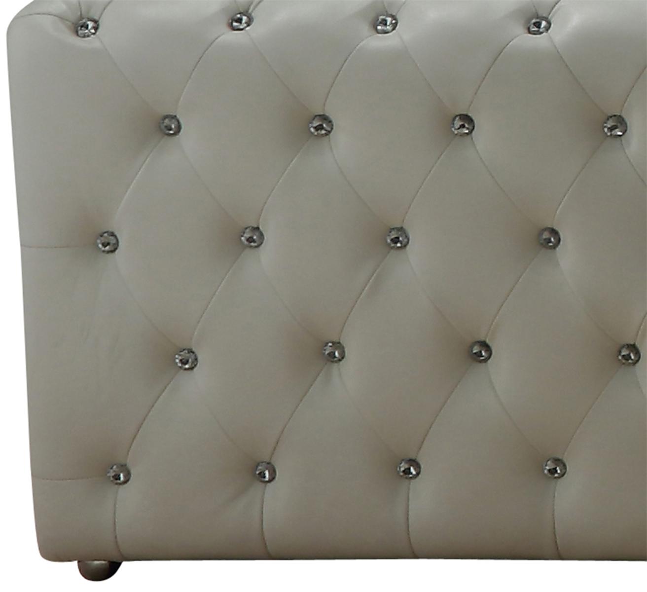 Charlise Modern Style White Chair in Faux Leather Cosmos Furniture