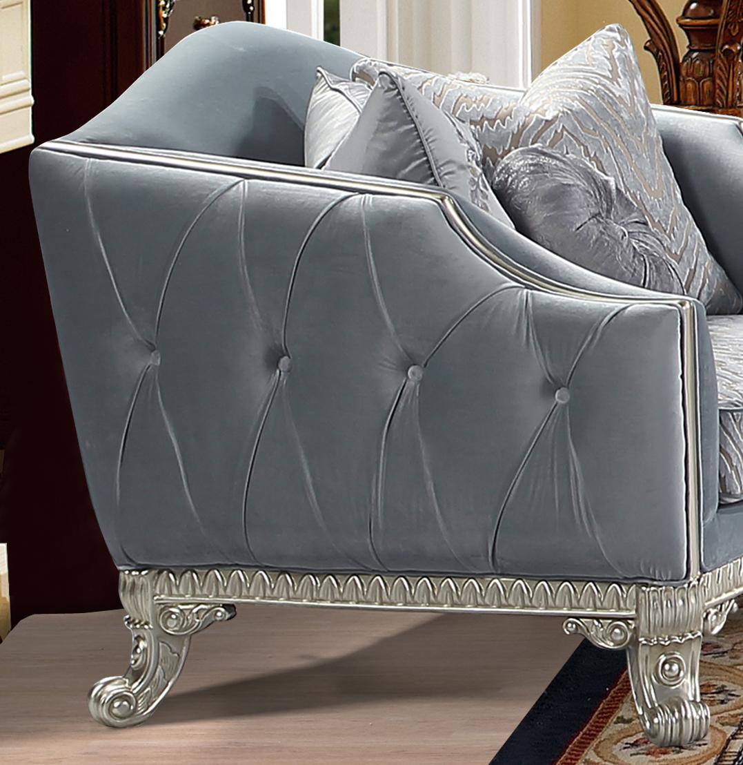 Venus Transitional Style Chair in Silver finish Wood Cosmos Furniture