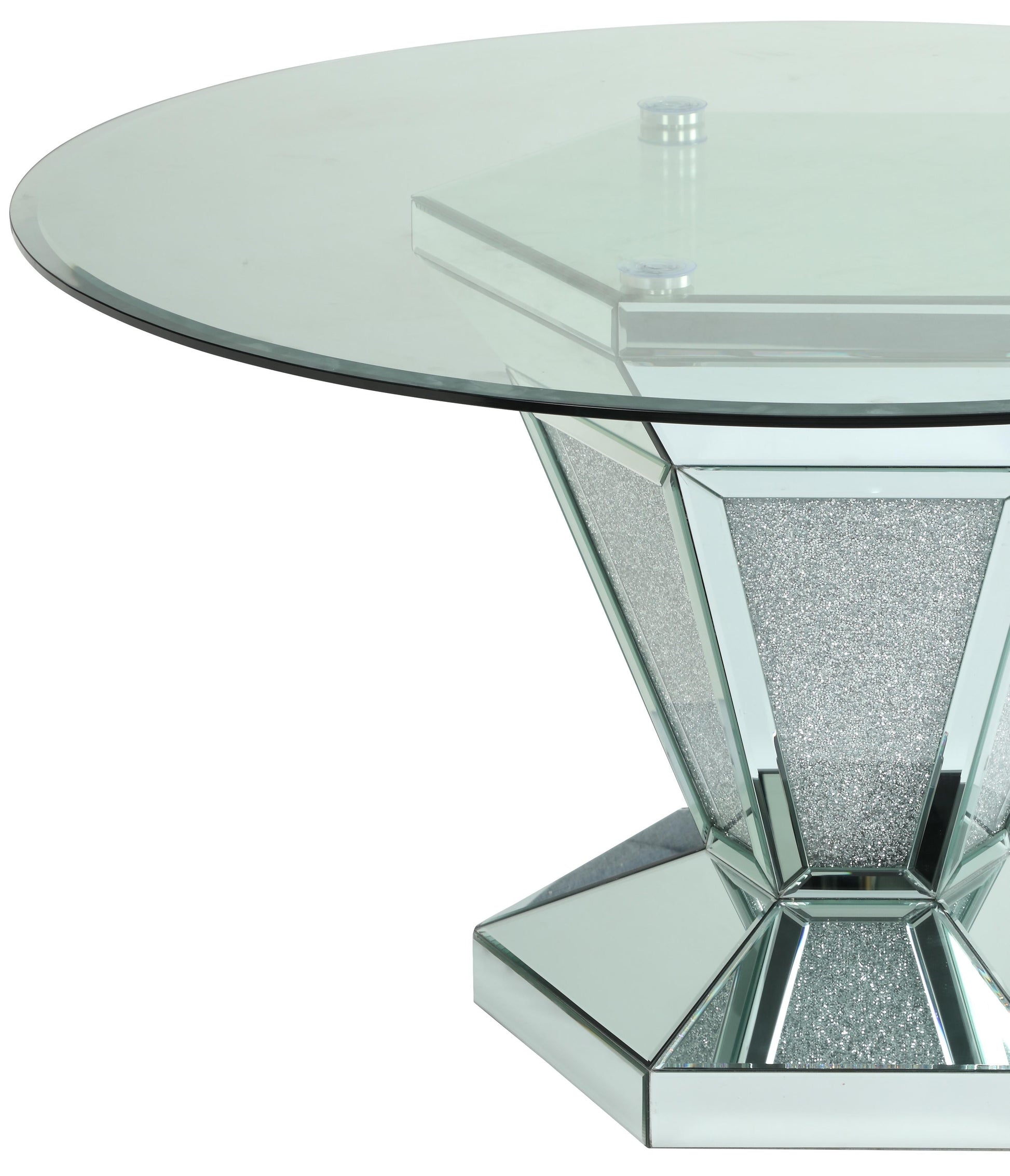 Diva Modern Style Dining Table in Silver and Glass Cosmos Furniture