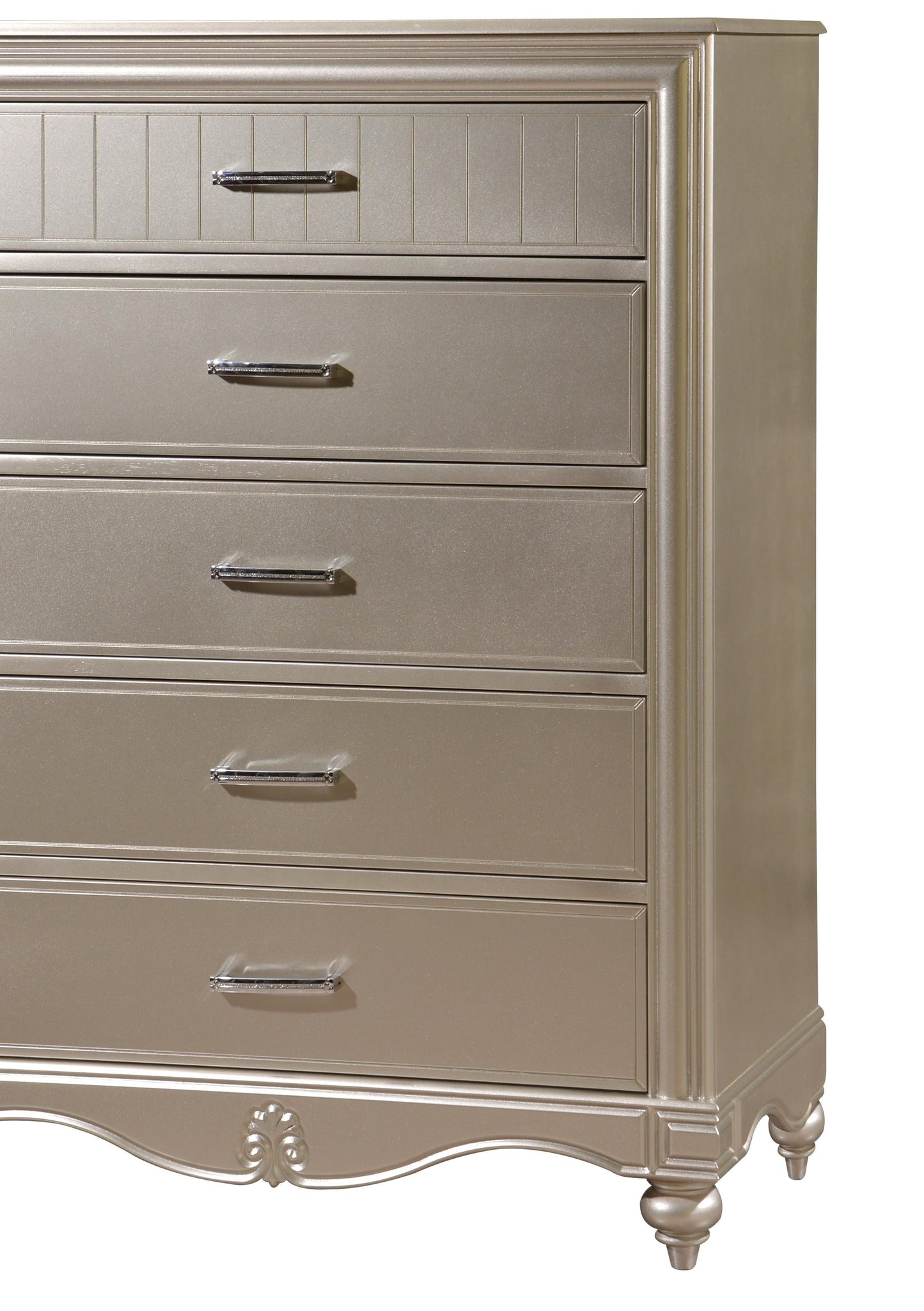 Faisal Transitional Style Chest in Champagne finish Wood Cosmos Furniture