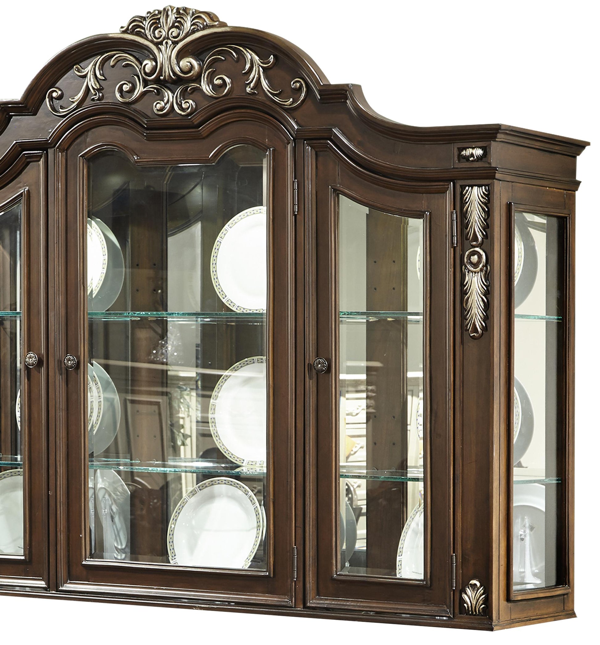 Rosanna Traditional Style Dining Hutch in Cherry finish Wood Cosmos Furniture