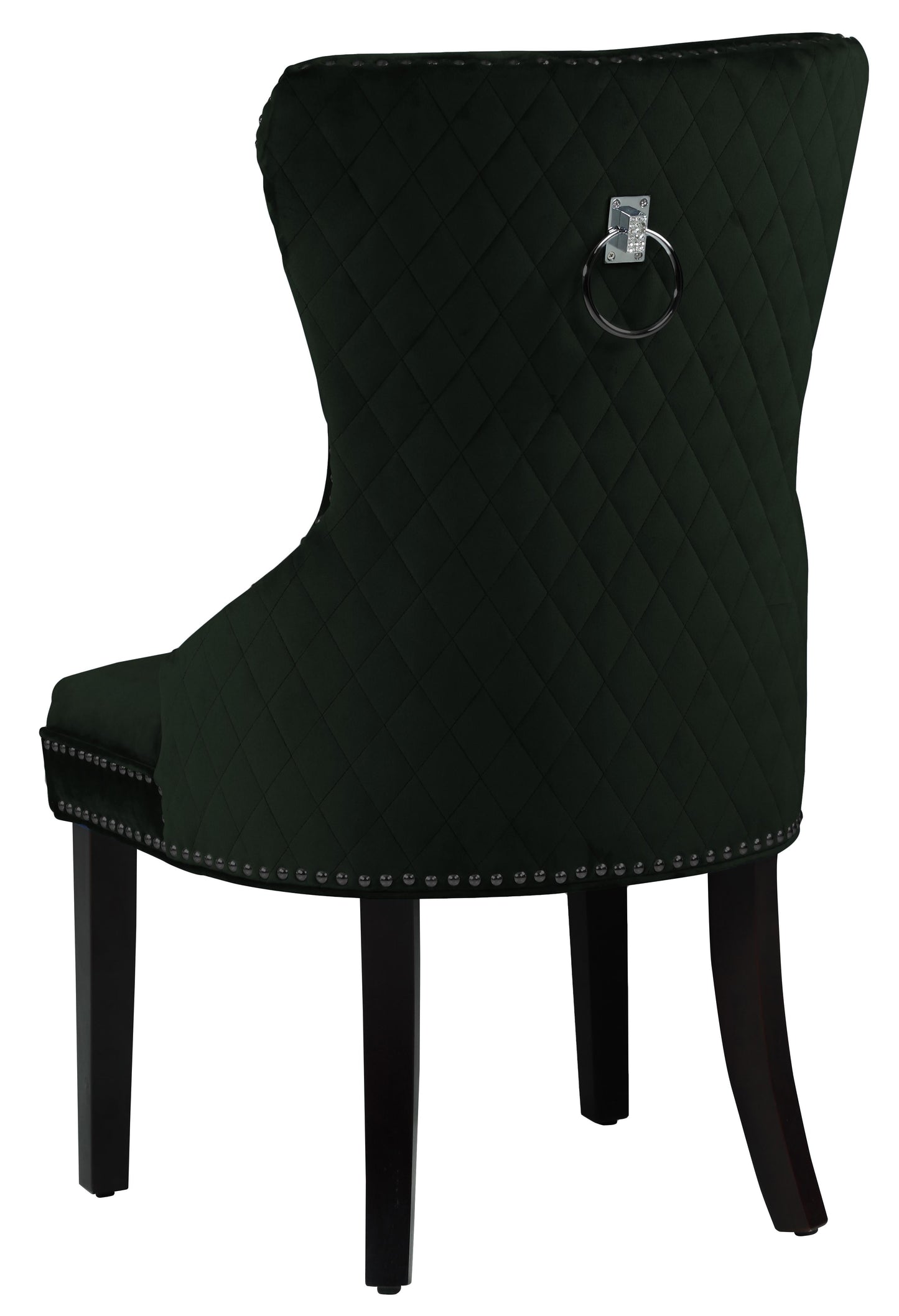 Bronx Transitional Style Black Dining Chair in Walnut Wood Cosmos Furniture