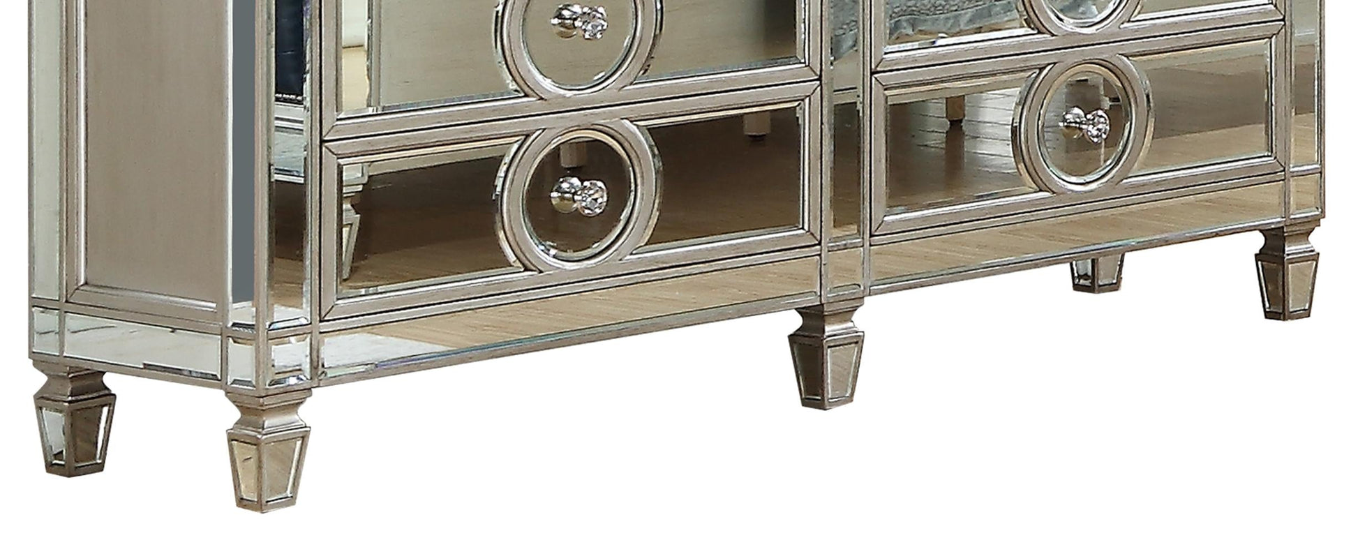 Brooklyn Contemporary Style Dresser in Silver finish Wood Cosmos Furniture