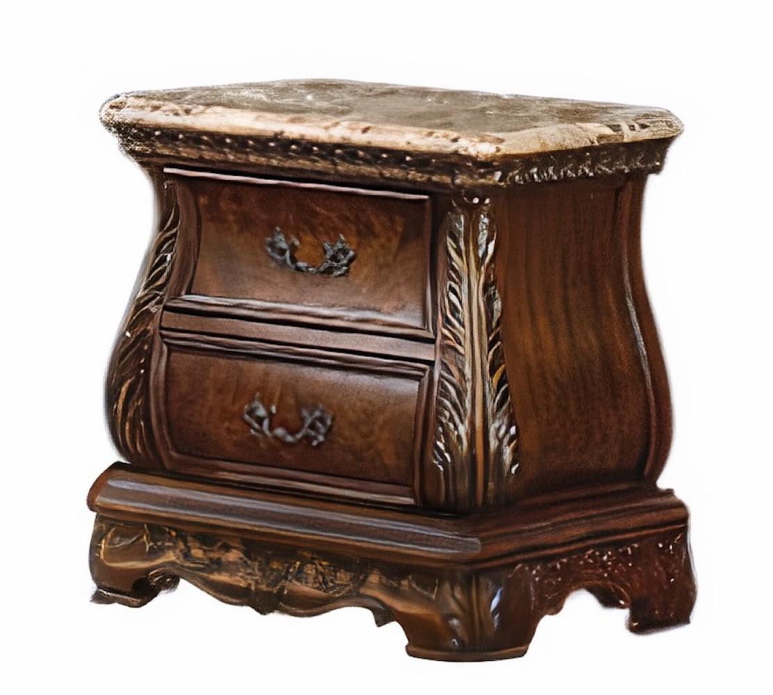 Cleopatra Traditional Style Nightstand in Cherry finish Wood Cosmos Furniture