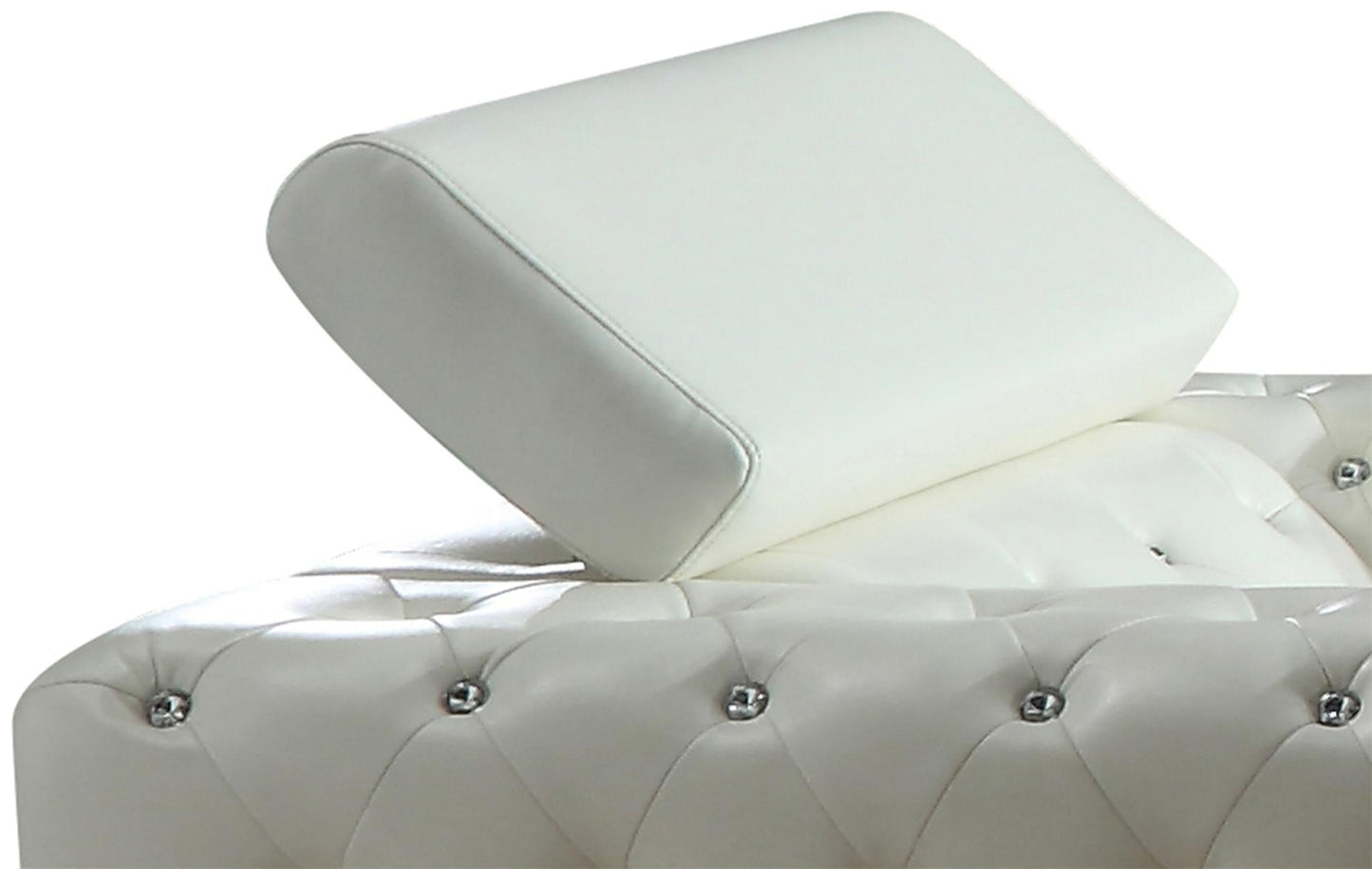 Charlise Modern Style White Chair in Faux Leather Cosmos Furniture