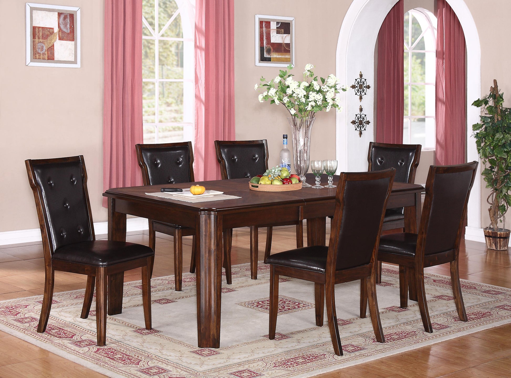 Pam Transitional Style Dining Chair in Espresso finish Wood Cosmos Furniture