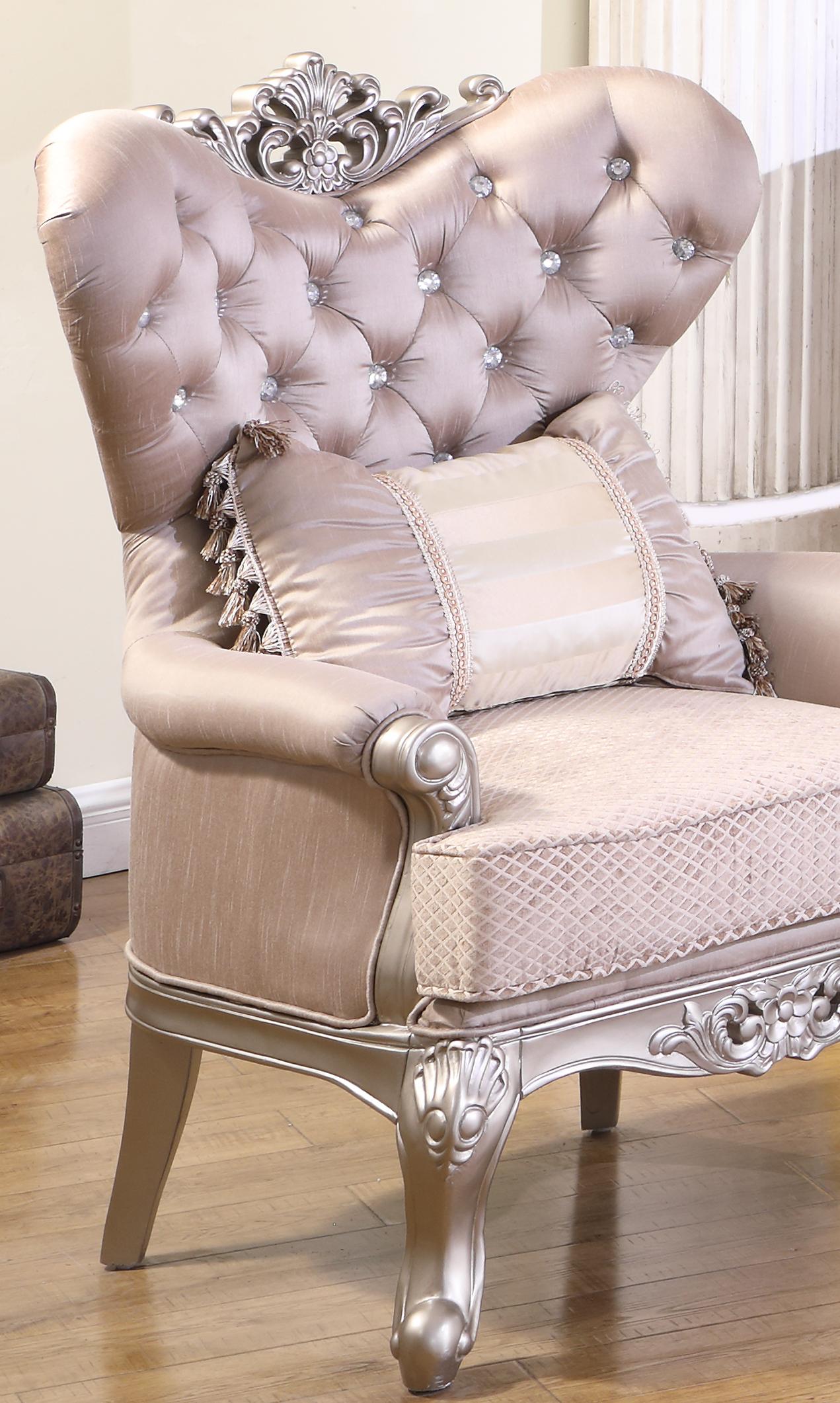 Daisy Traditional Style Chair in Pearl finish Wood Cosmos Furniture