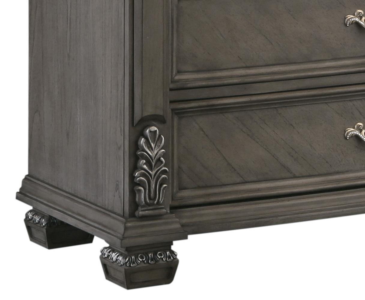 Silvy Transitional Style Chest in Gray finish Wood Cosmos Furniture