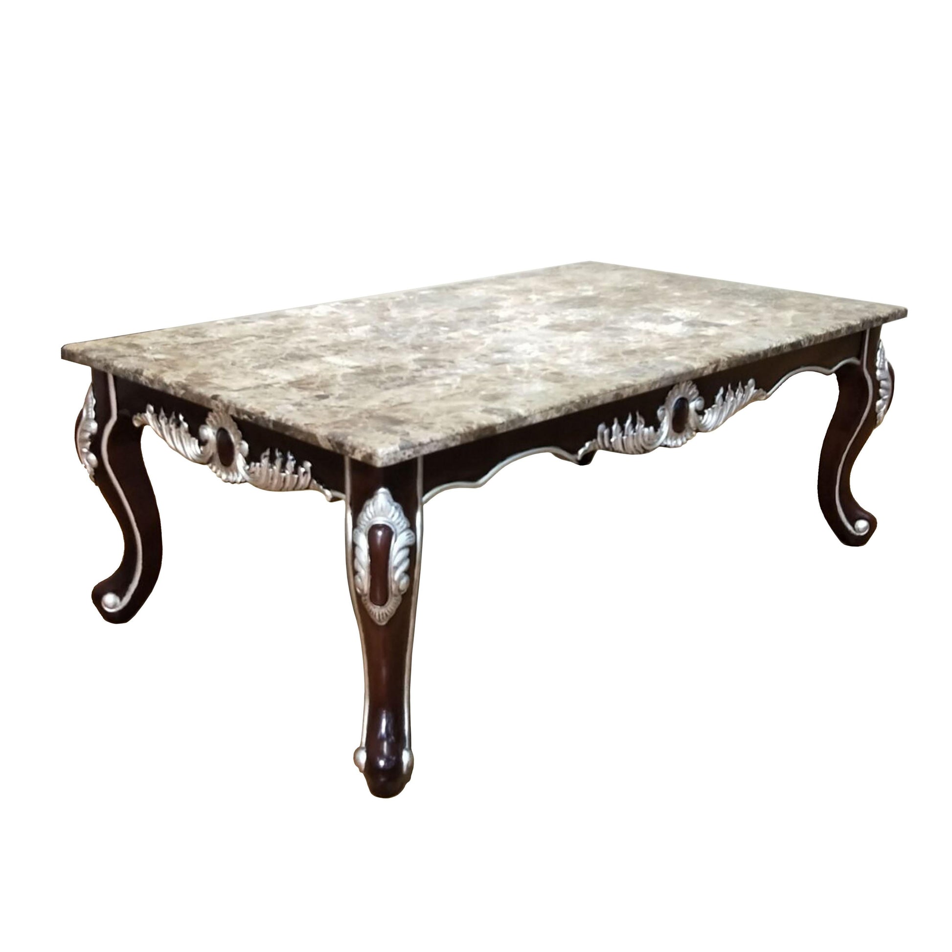 Monica Traditional Style Coffee Table in Cherry finish Wood Cosmos Furniture