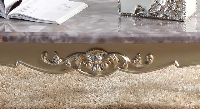 Diana Traditional Style Coffee Table in Champagne finish Wood Cosmos Furniture