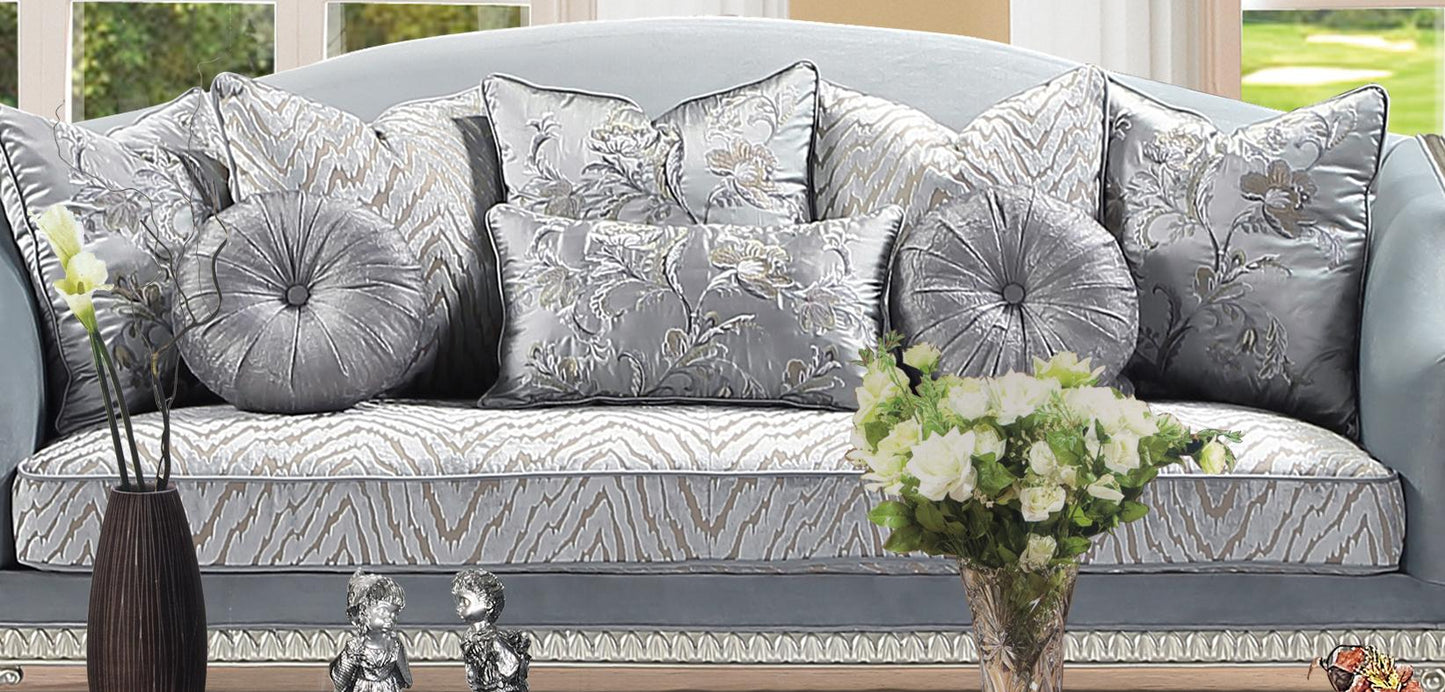 Venus Transitional Style Sofa in Silver finish Wood Cosmos Furniture