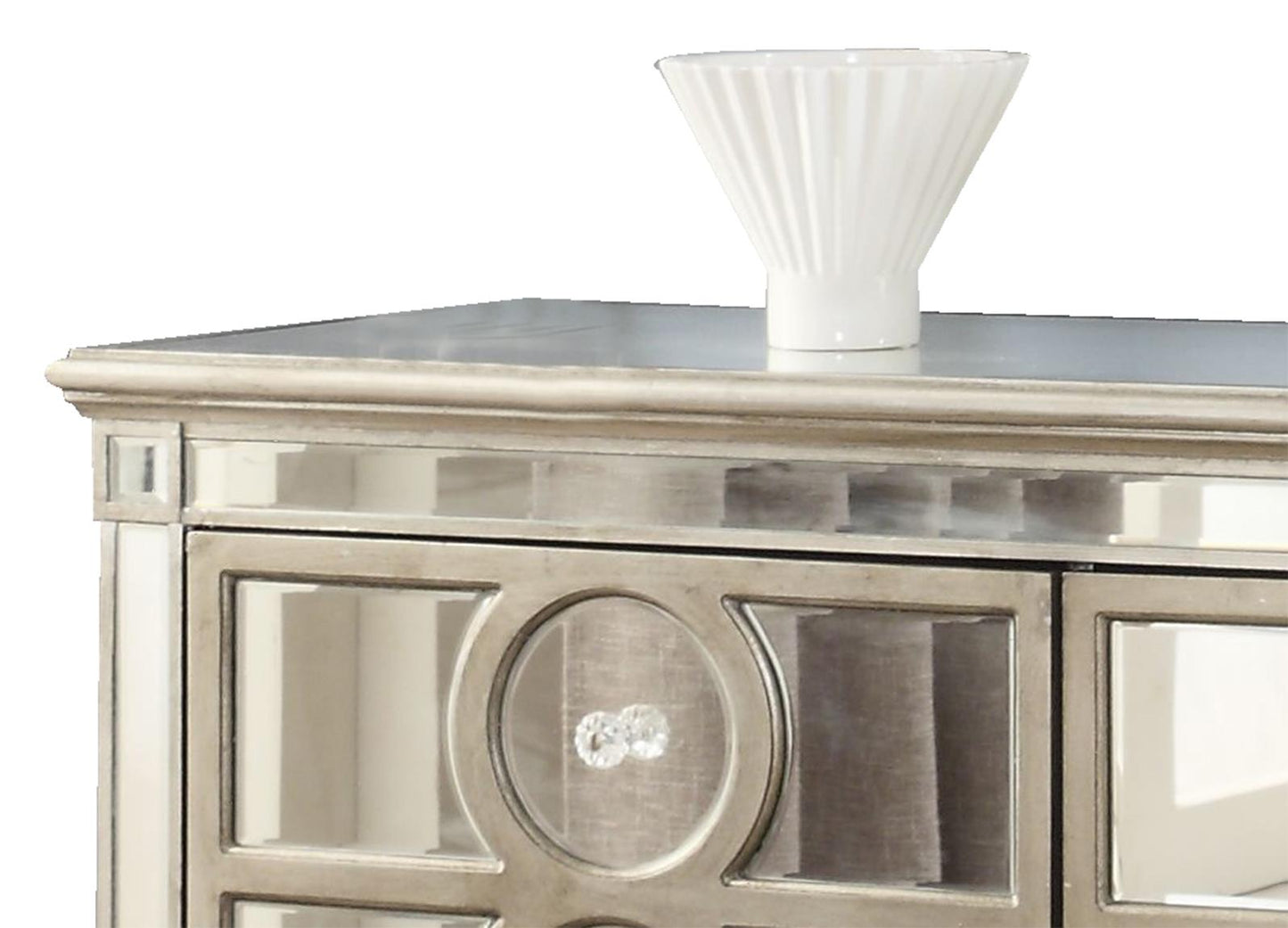 Brooklyn Contemporary Style Dining Server in Silver finish Wood Cosmos Furniture