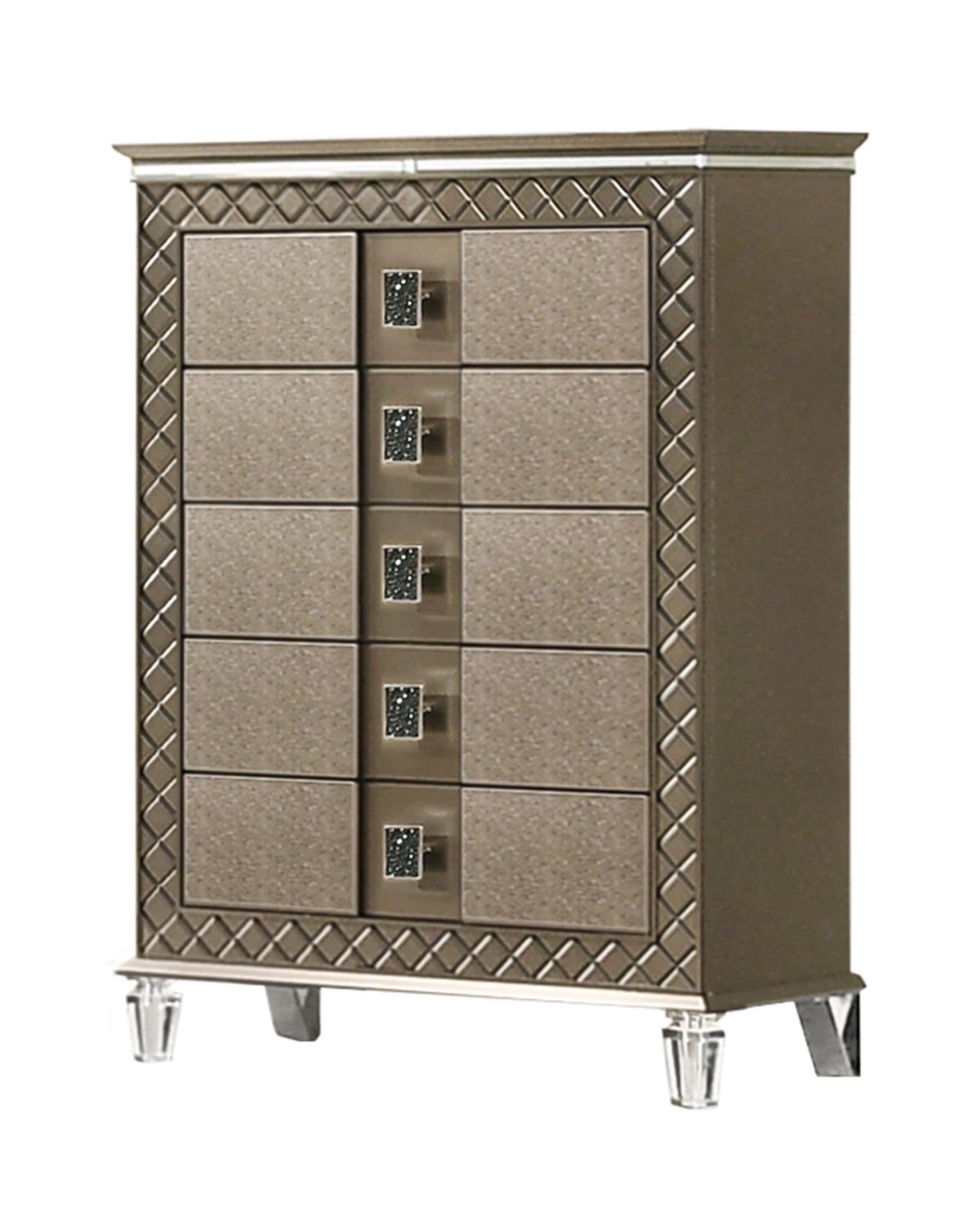 Coral Contemporary Style Chest in Bronze finish Wood Cosmos Furniture