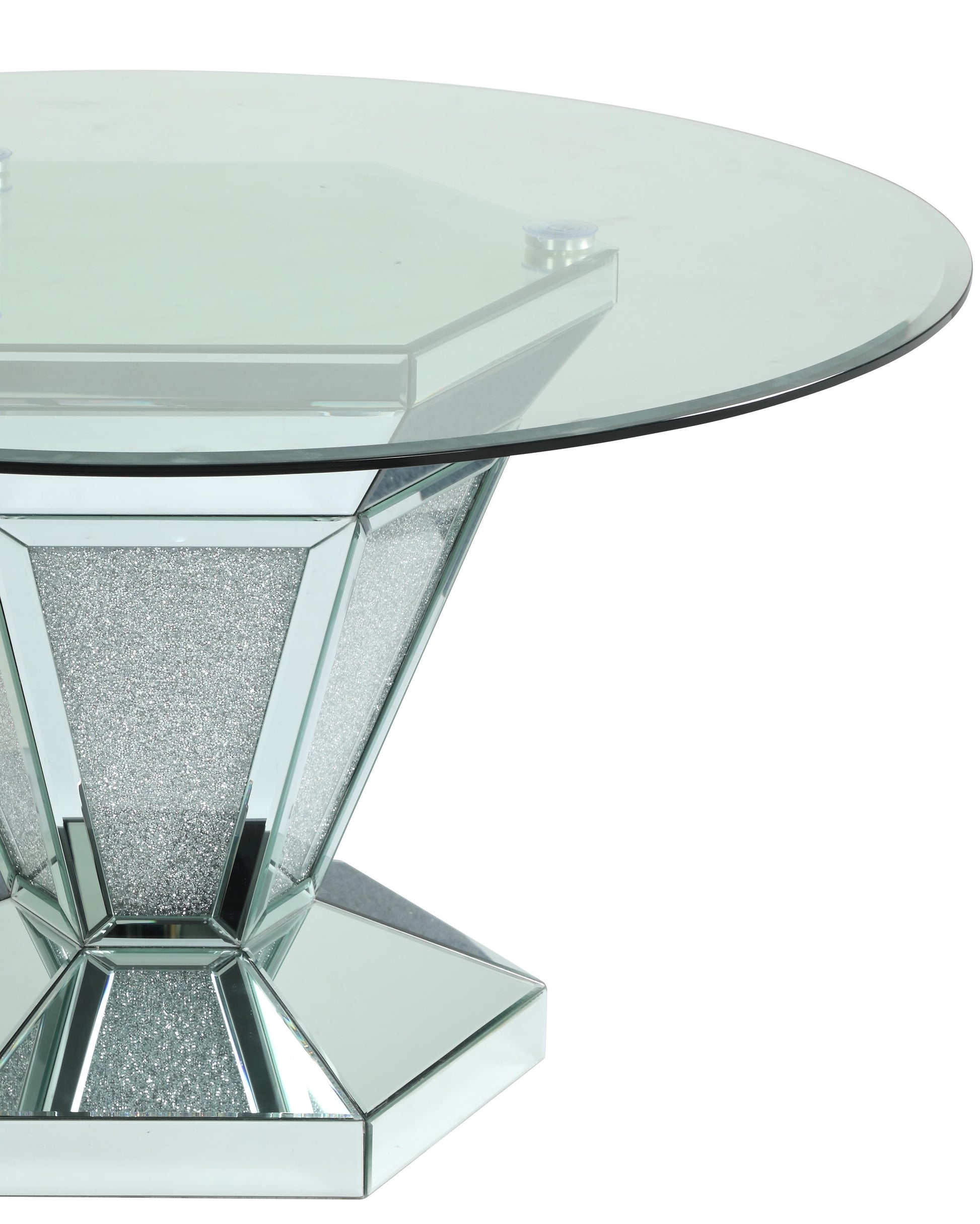 Diva Modern Style Dining Table in Silver and Glass Cosmos Furniture