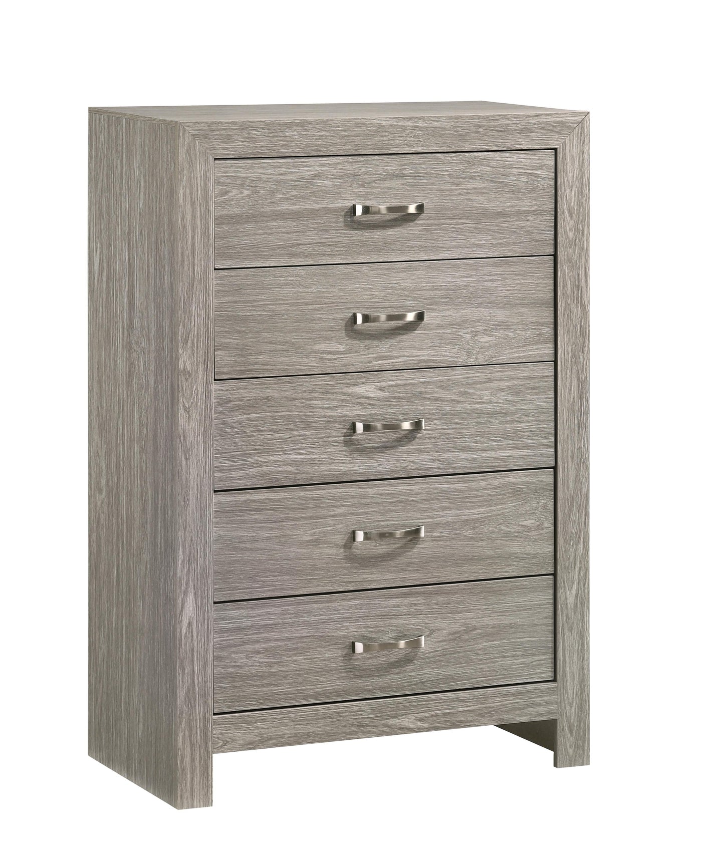 Yasmine White Modern Style Chest in Gray finish Wood Cosmos Furniture