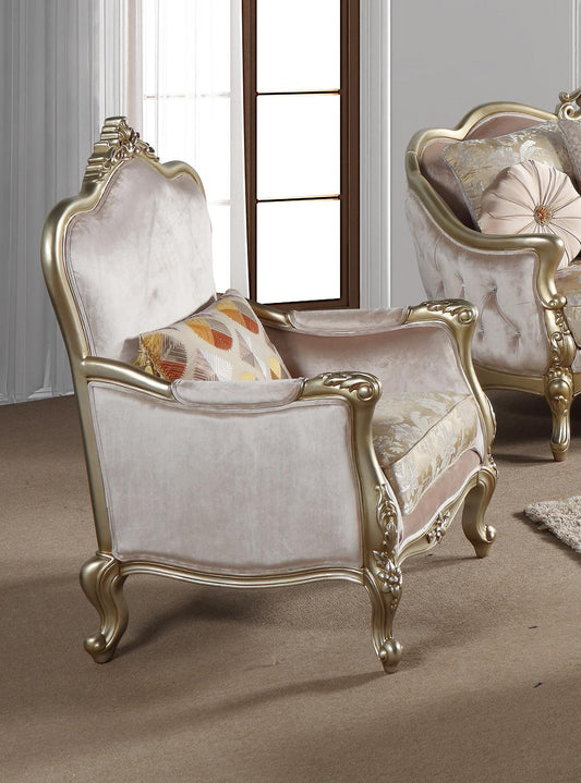 Diana Traditional Style Chair in Champagne finish Wood Cosmos Furniture