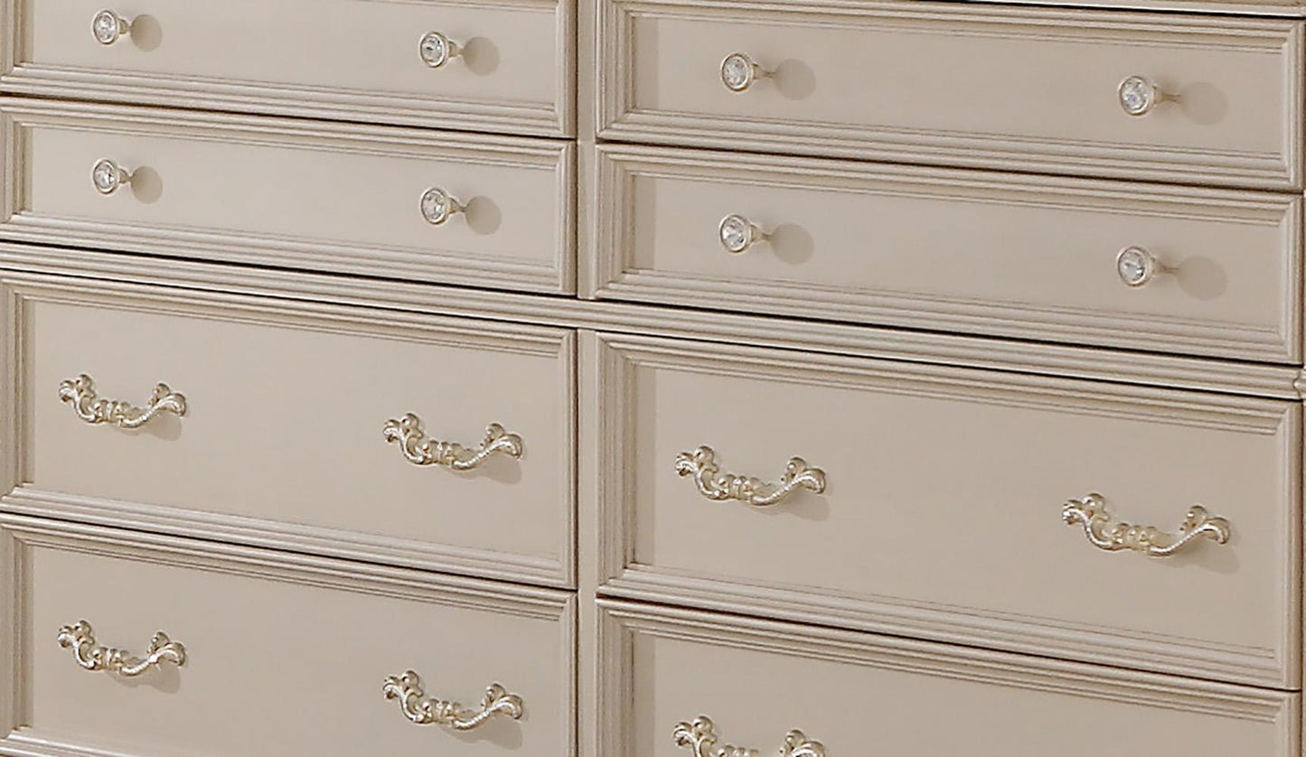 Victoria Traditional Style Dresser in Off-White finish Wood Cosmos Furniture