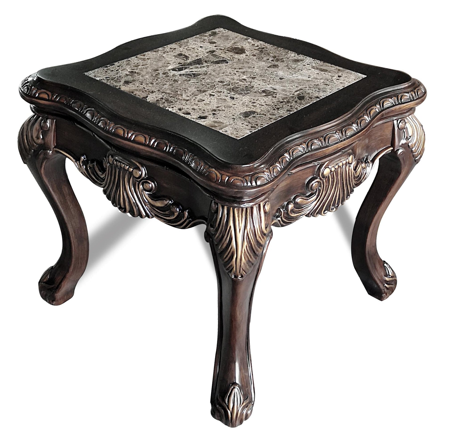 Alexa Traditional Style End Table in Cherry finish Wood Cosmos Furniture