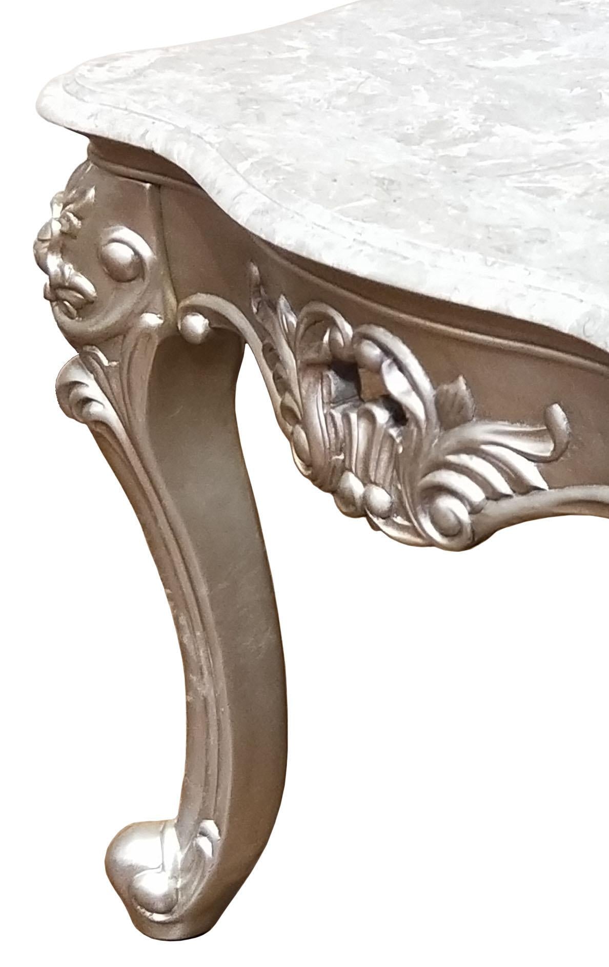 Ariel Transitional Style End Table in Silver finish Wood Cosmos Furniture