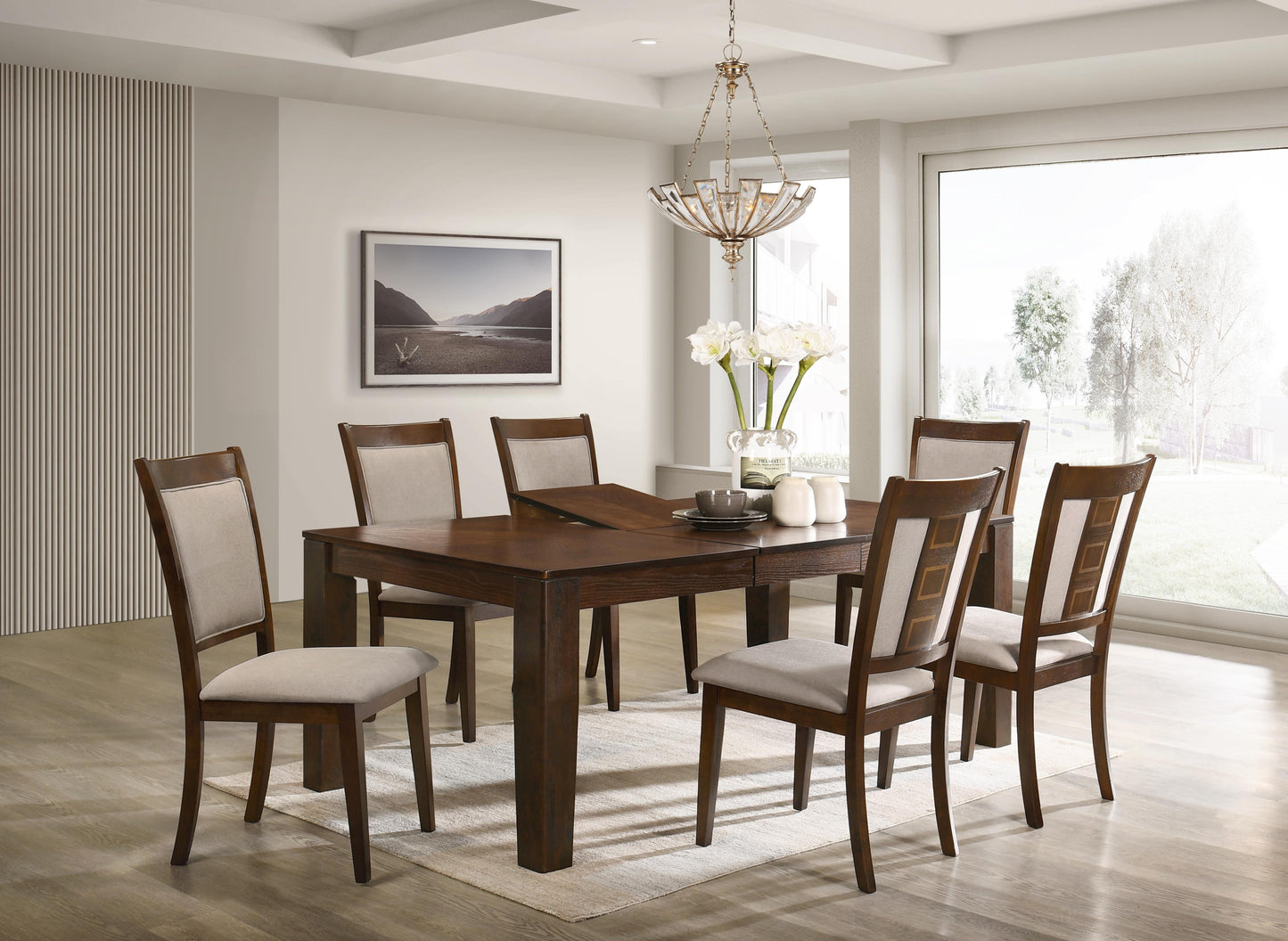 Milton Modern Style Dining Table in Espresso finish Wood Cosmos Furniture