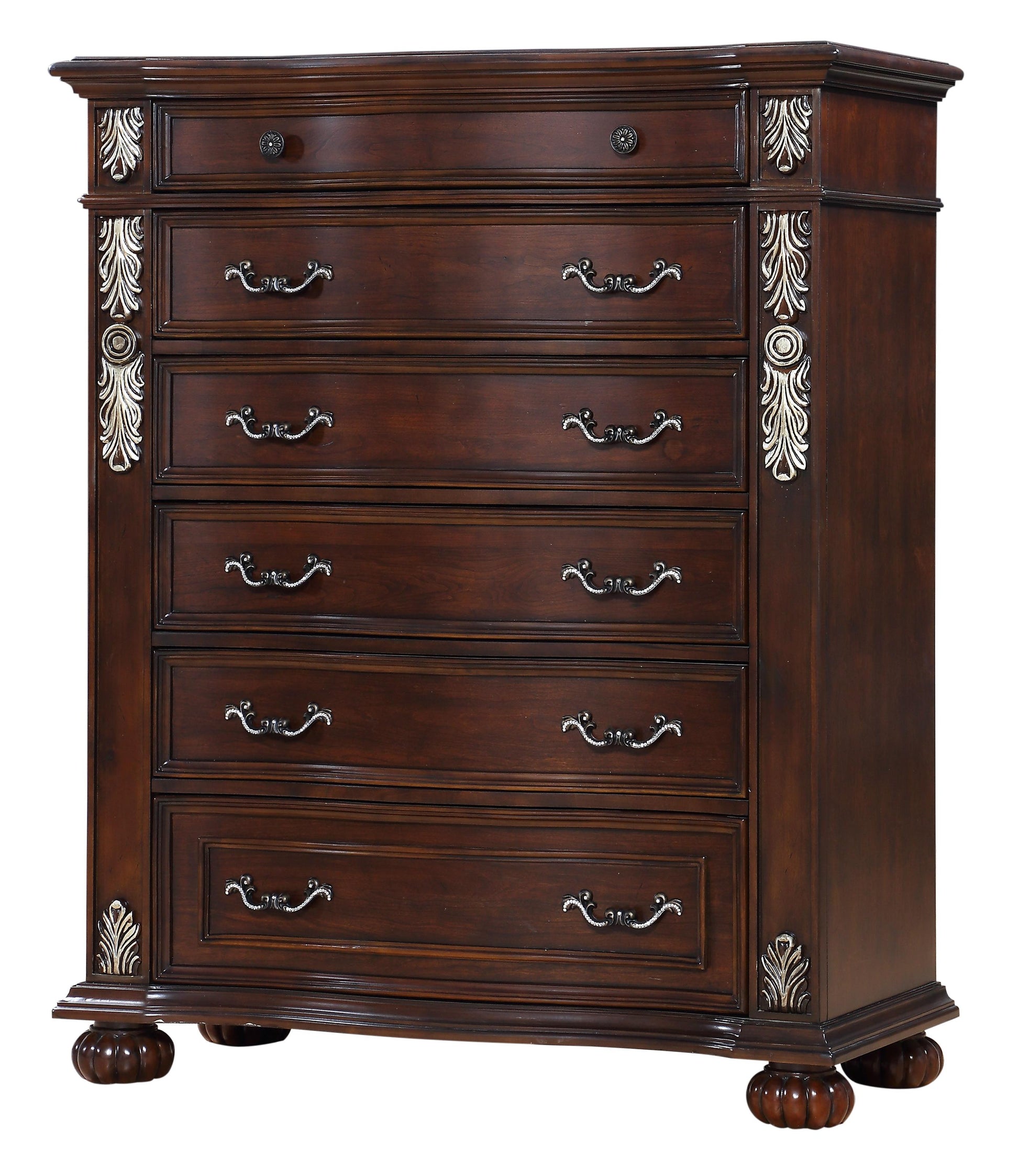 Rosanna Traditional Style Chest in Cherry finish Wood Cosmos Furniture