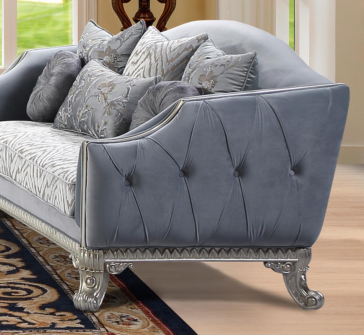 Venus Transitional Style Chair in Silver finish Wood Cosmos Furniture