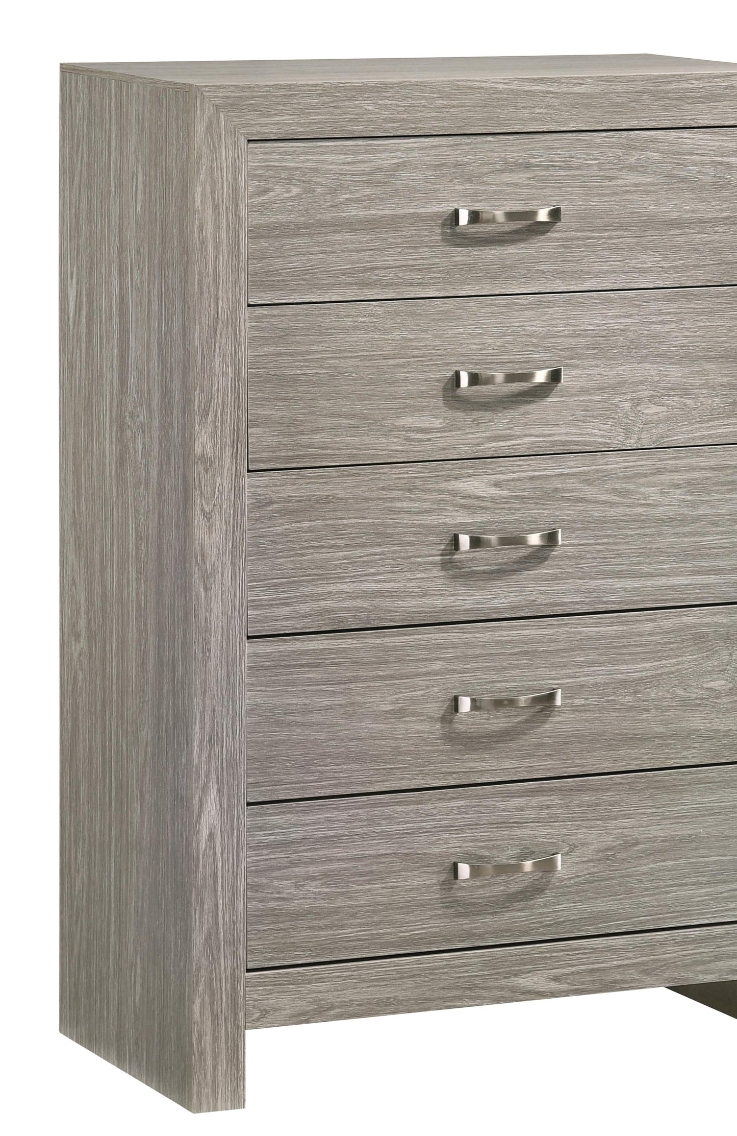 Yasmine White Modern Style Chest in Gray finish Wood Cosmos Furniture