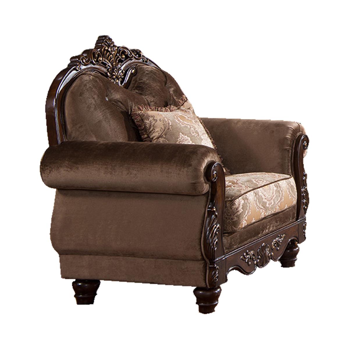 Zoya Traditional Style Chair in Cherry finish Wood Cosmos Furniture