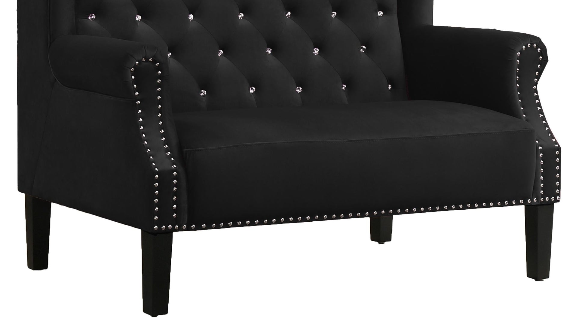 Lexi Transitional Style Black Accent Chair Cosmos Furniture