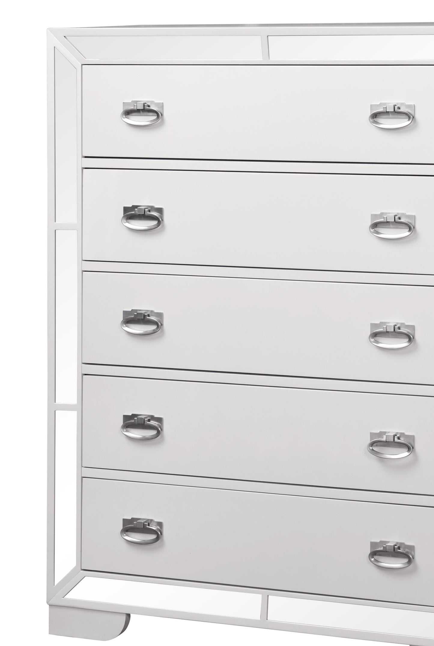 Grand Gloria Contemporary Style Chest in White finish Wood Cosmos Furniture