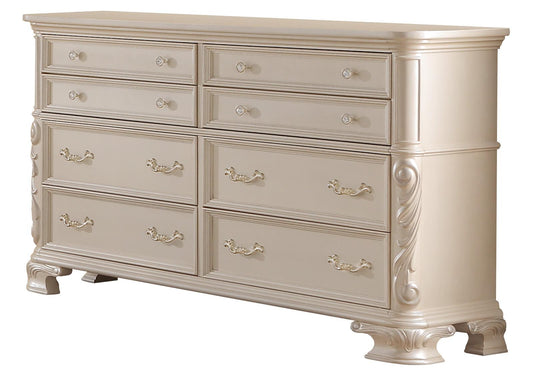 Victoria Traditional Style Dresser in Off-White finish Wood Cosmos Furniture