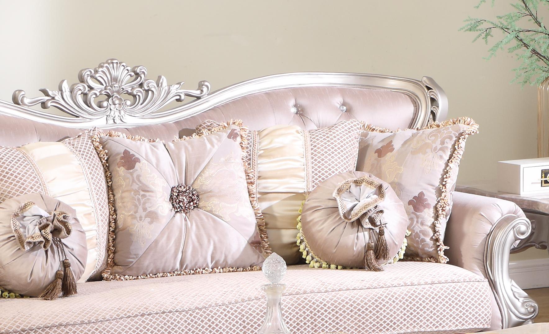 Daisy Traditional Style Sofa in Pearl finish Wood Cosmos Furniture