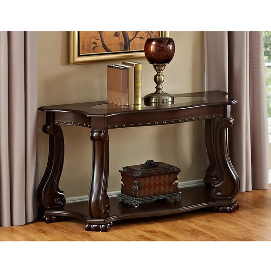 Madison Brown Console Table Crown Mark