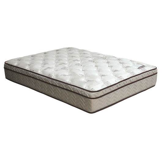 Lilium White/Brown 13" Euro Pillow Top Mattress, Full FOA East