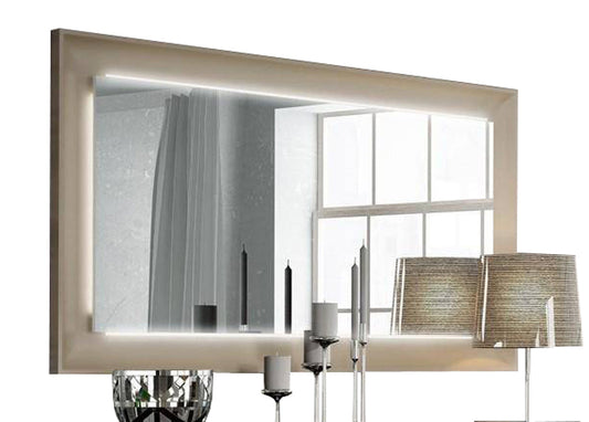 ESF Furniture - Argentina Mirror with Light in High Gloss Lacquer - ARGENTINAMIRROR ESF Furniture