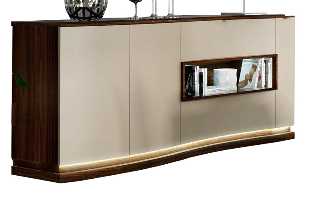 ESF Furniture - Argentina Buffet with Mirror in High Gloss Lacquer - ARGENTINABUFFET-MIRROR ESF Furniture