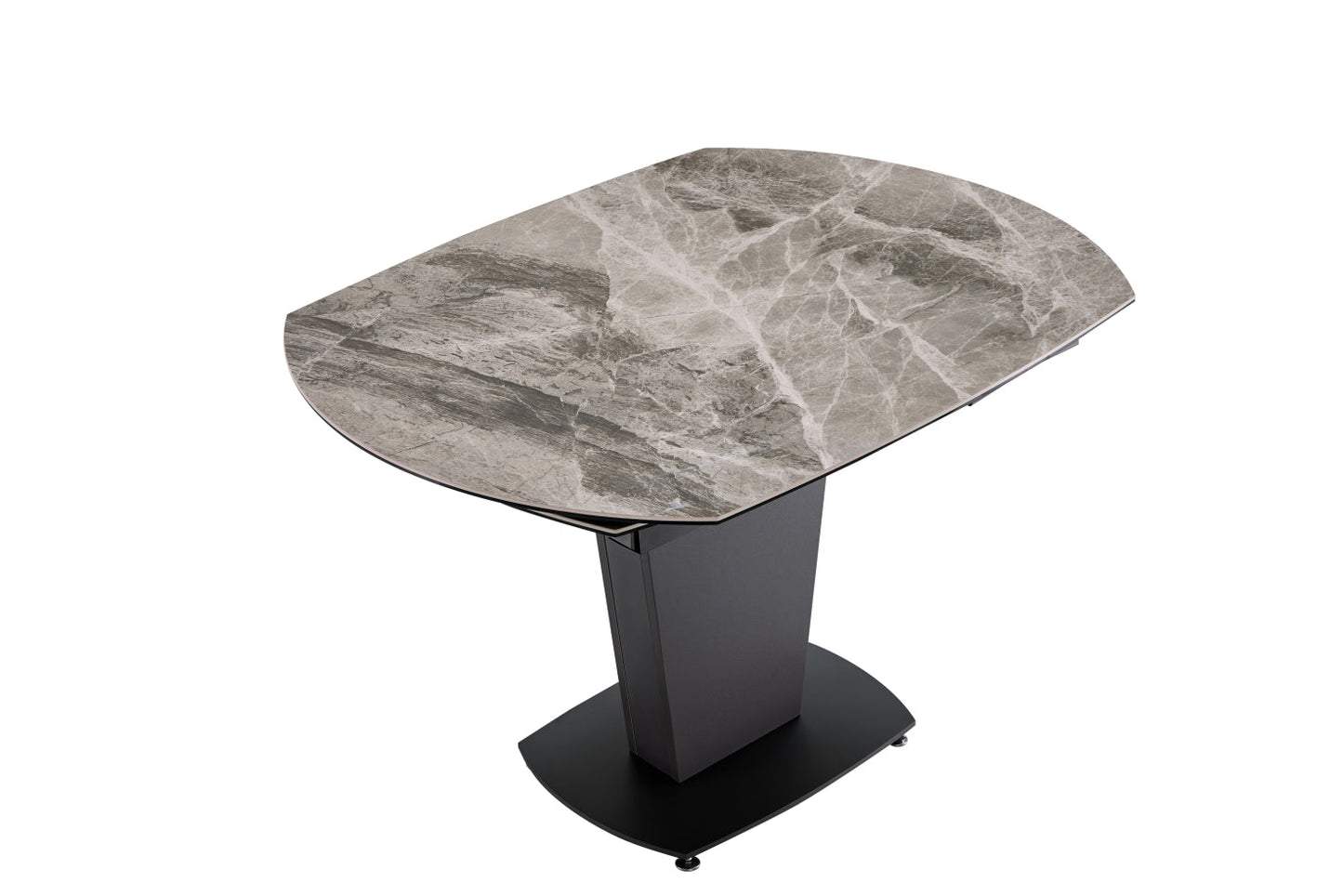 ESF Furniture - Extravaganza 2417 Marble Table Grey Taupe with 3405 Chairs Beige - 2417-3405BEIGE-6CHAIR ESF Furniture